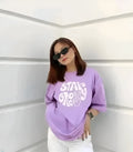 Oversized t-shirt fashion, Lavender colour Fabric-cotton sinker biowash