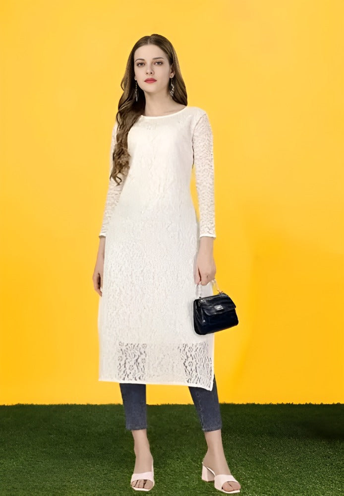White Kurti for Women