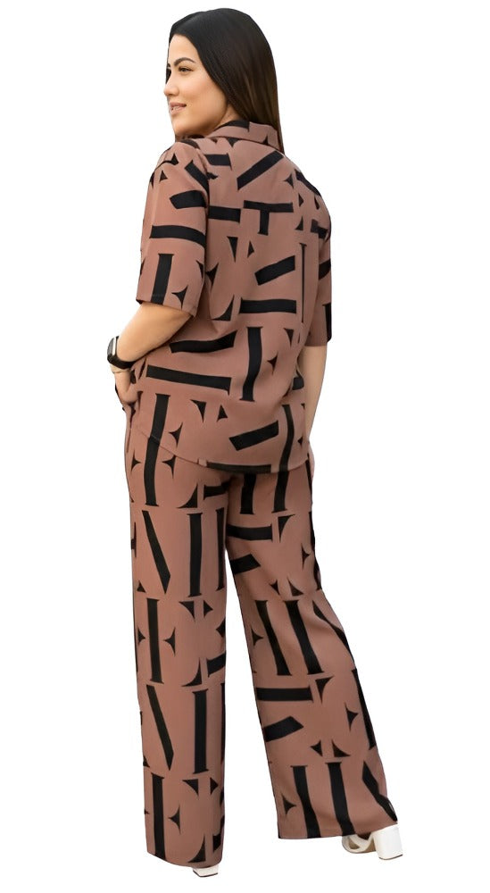 Women Printed Shirt & Trouser Co-Ords Set