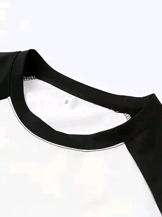 Graphic Printed Round Neck White Colour Raglan Sleeves Oversize T-Shirt for Women